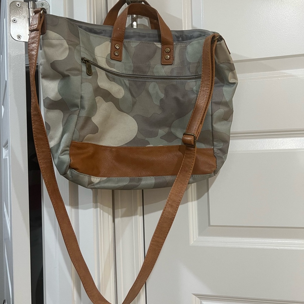 Camouflage and Brown Thirty-One Bag